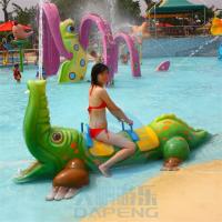 Jeux de jet d'eau d'animaux de jet de crocodile de FRP avec Seat dans le parc aquatique