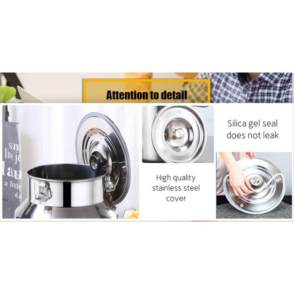 Sealed 22 litres Milk Bucket Hotel Uses Stainless Steel milk can