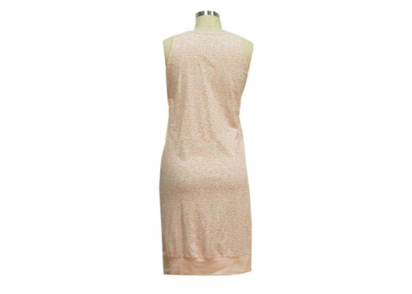 Patched Embroider Ladies Night Dresses Sleepwear Cami Maxi Dress Water Printing