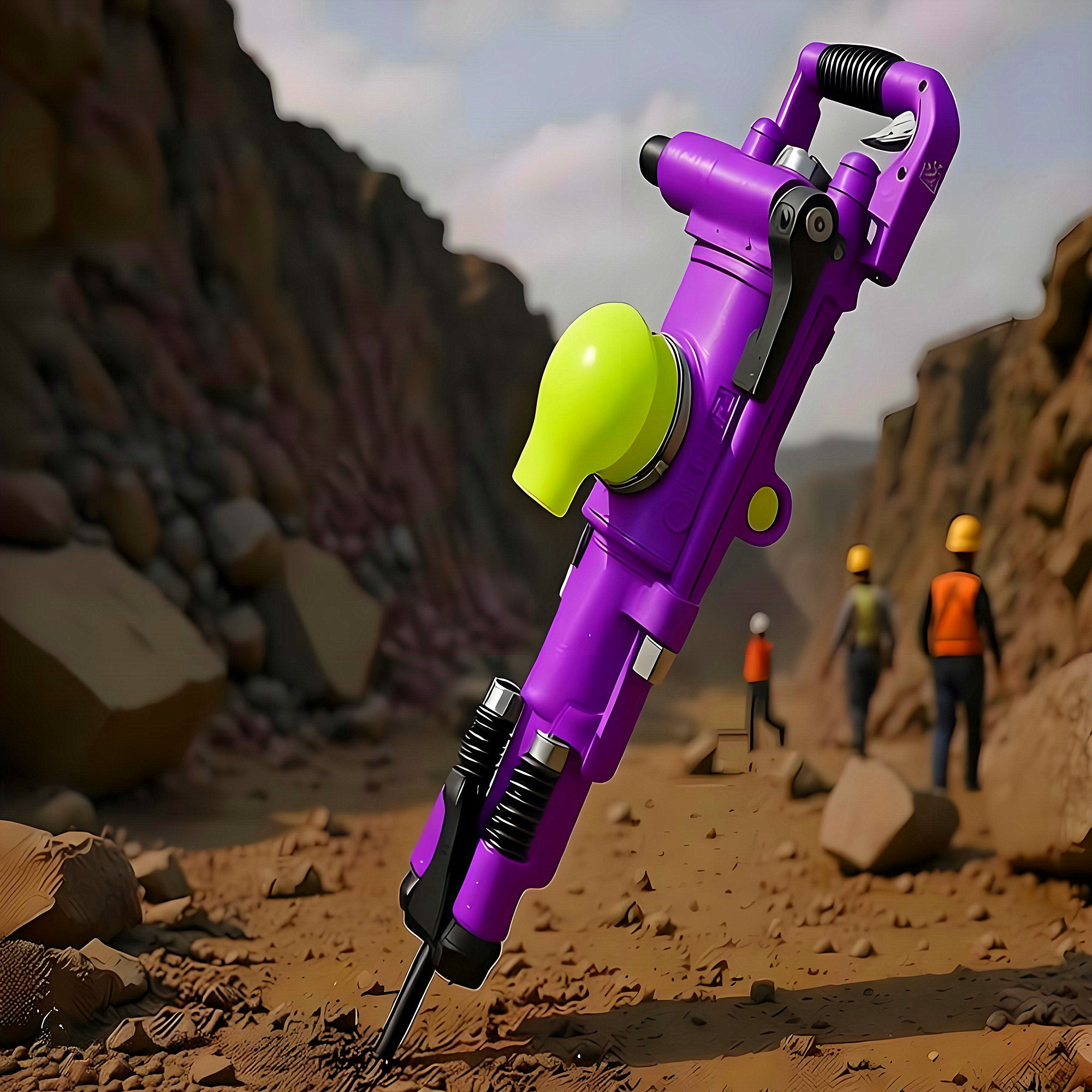 Hand Held Rock Drilling Machine Quarrying Roadworks Breaker Hammer Pneumatic Rock Drilling Rig