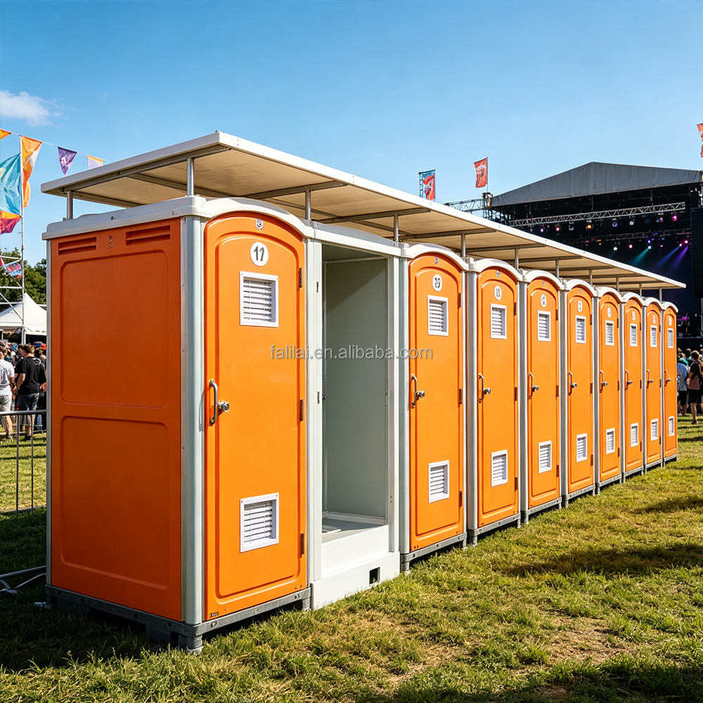 20ft Prefab Portable Container Toilet Room Modular Restroom Wet Dry Separation Sanitary Cabin for Hotel Temporary Camp