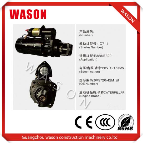 Stable Performance Excavator Starter Motor For Hitachi 6V5720 42M Type
