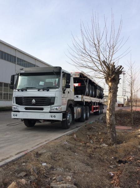 Jost E100 Landing Gear 4 Axle Flatbed Semi Trailer Truck for Heavy Duty Transportation