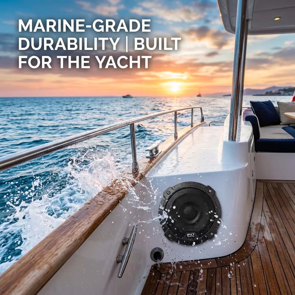 20 Inch IPX6 Waterproof Car Speaker, Multi-scene Audio for Home Outdoor