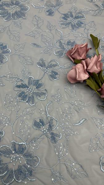 Tissu en dentelle brodée métallique et feuillue, tissu de luxe de haute qualité, tissu élégant pour robe