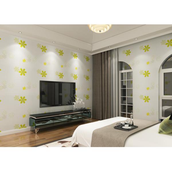 Обои японского типа прочные азиатские воодушевлянные с цветенем выбитым зеленым цветом