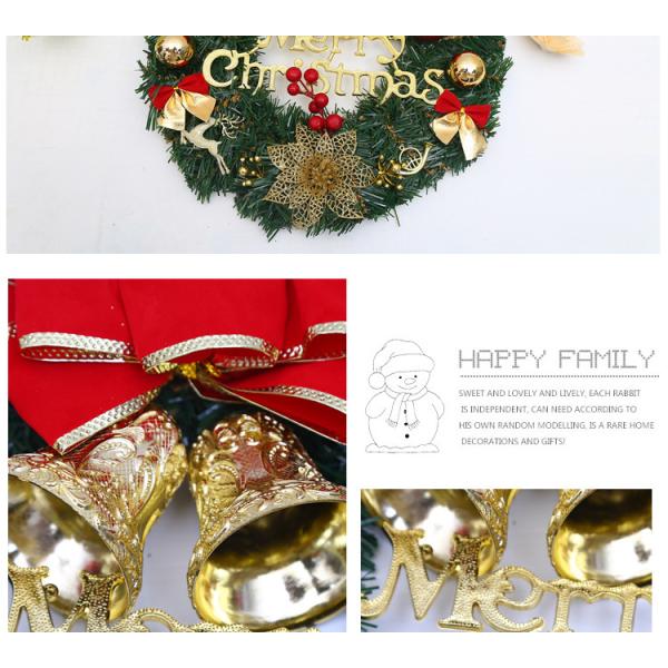 Plush Cloth and Plastic Christmas Pinecone Wreath for Outdoor Christmas Decorations