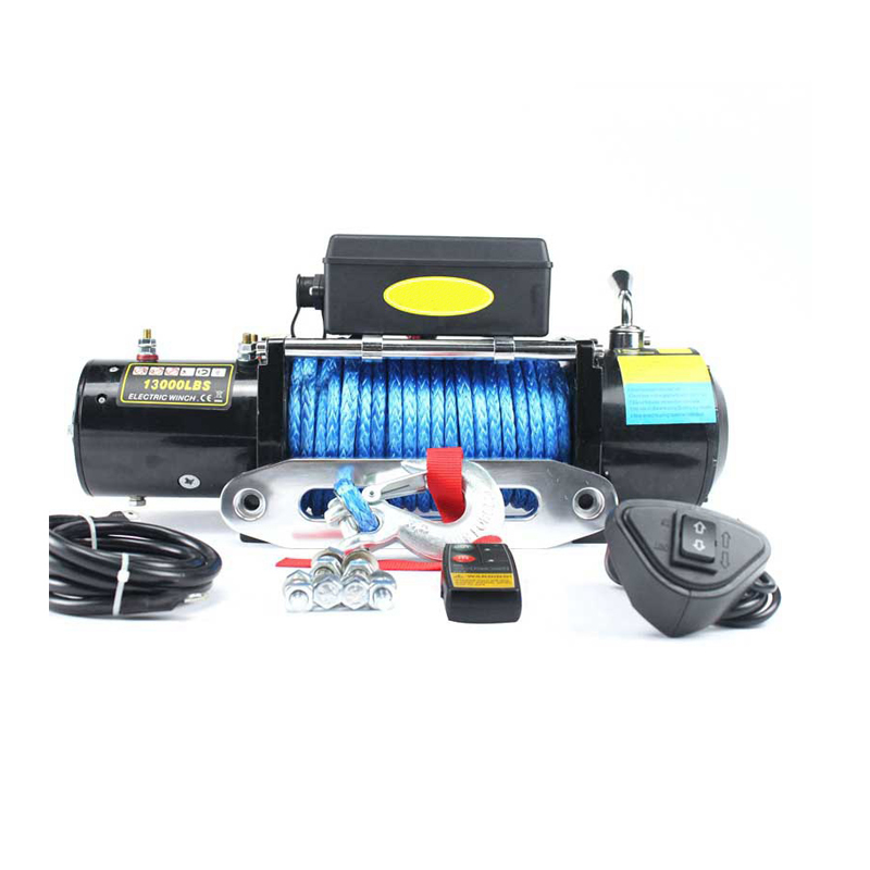 IP55 Waterproof Synthetic Rope Winch 12V 24V DC Electric Winch Lightweight