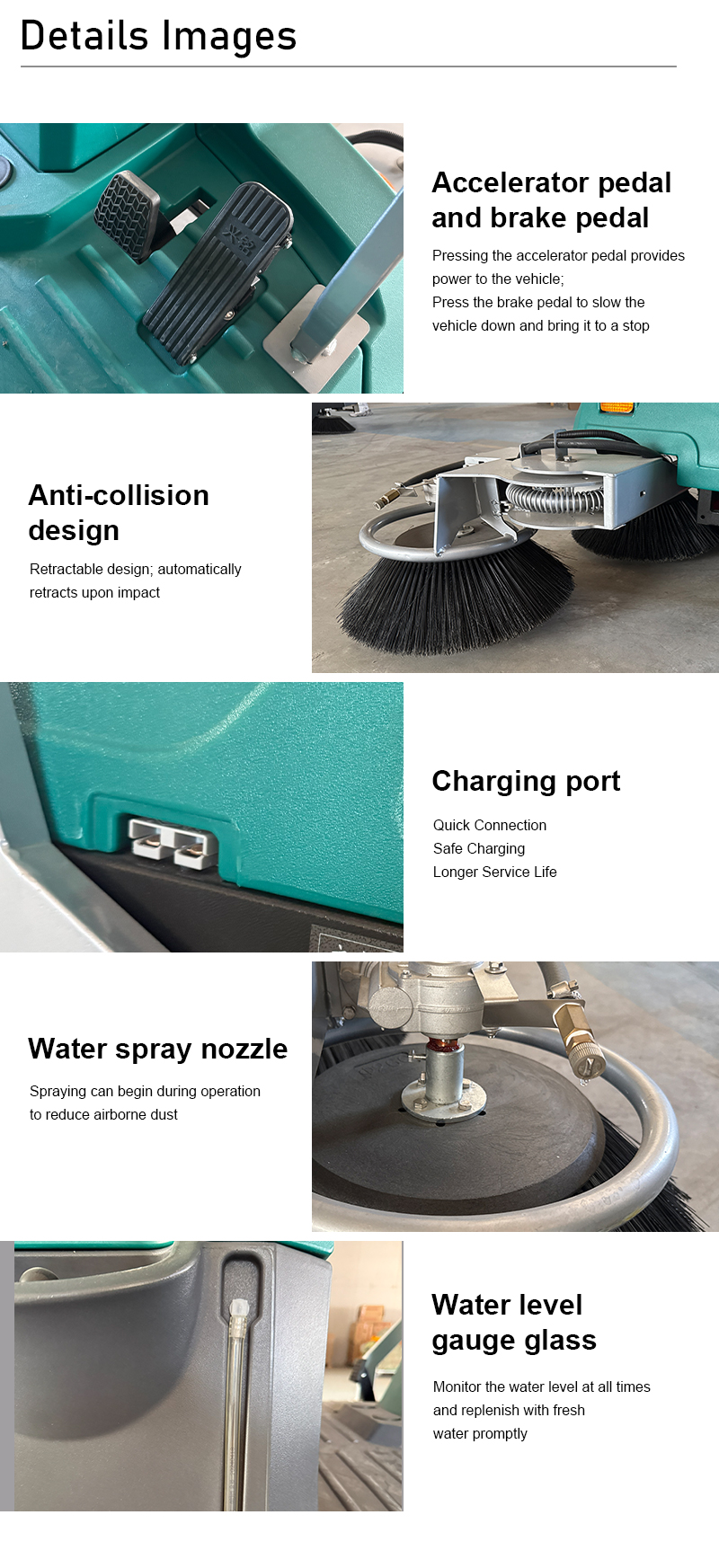 Multifunctional Dust Removal Floor Sweeper Vacuum Driving Road Sweeper Street Sweeper Clean Machine