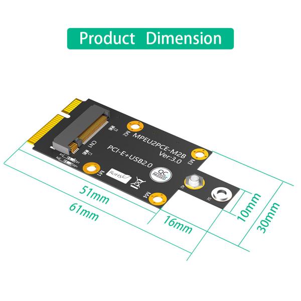 Мини PCI-E к NGFF M.2 B-ключевой адаптер с двойным слотом для SIM-карты NANO 3G / 4G / 5G WWAN модуль на складе