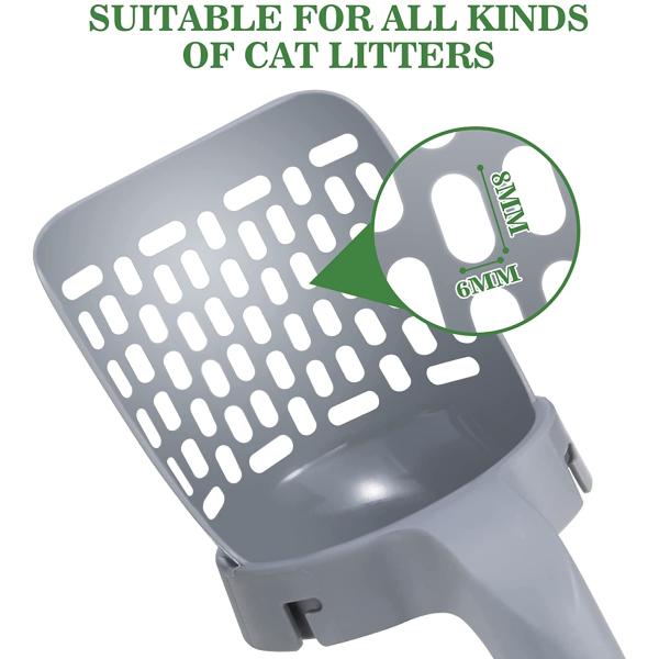 Portable Cat Litter Shovel Scoop Grey Cat Sand Shovel Environment Friendly