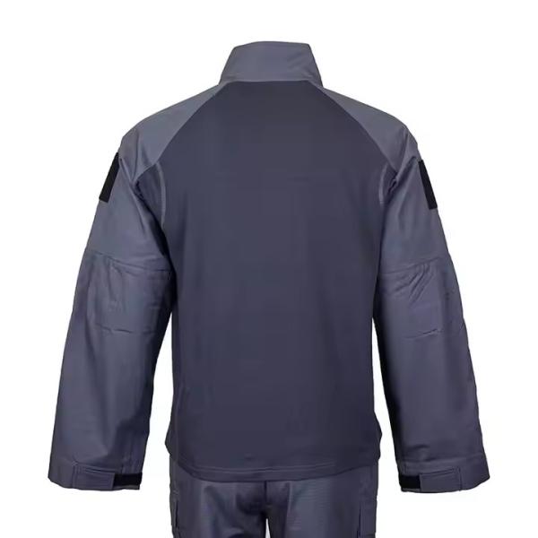 Multi-pocket Zippered Tactical Suit in Dark Blue with Customized Logo