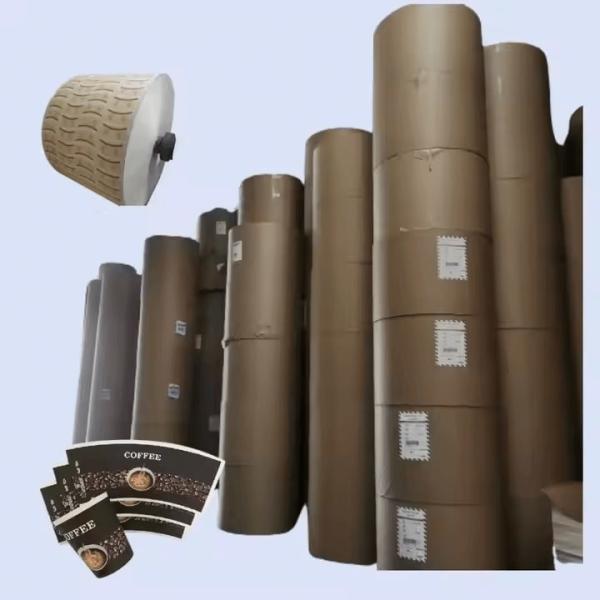 Uncoated Kraft Paper Roll Food Grade Disposable Paper Cups Raw Material