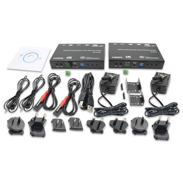 HDMI USB AV Over IP KVM Extender Over Fiber Support POE RS232 Unicast Multicast