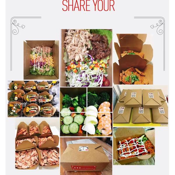 Одноразовая еда для приема на кухню Фруктовый салат Жареный куриный обед Карточная коробка