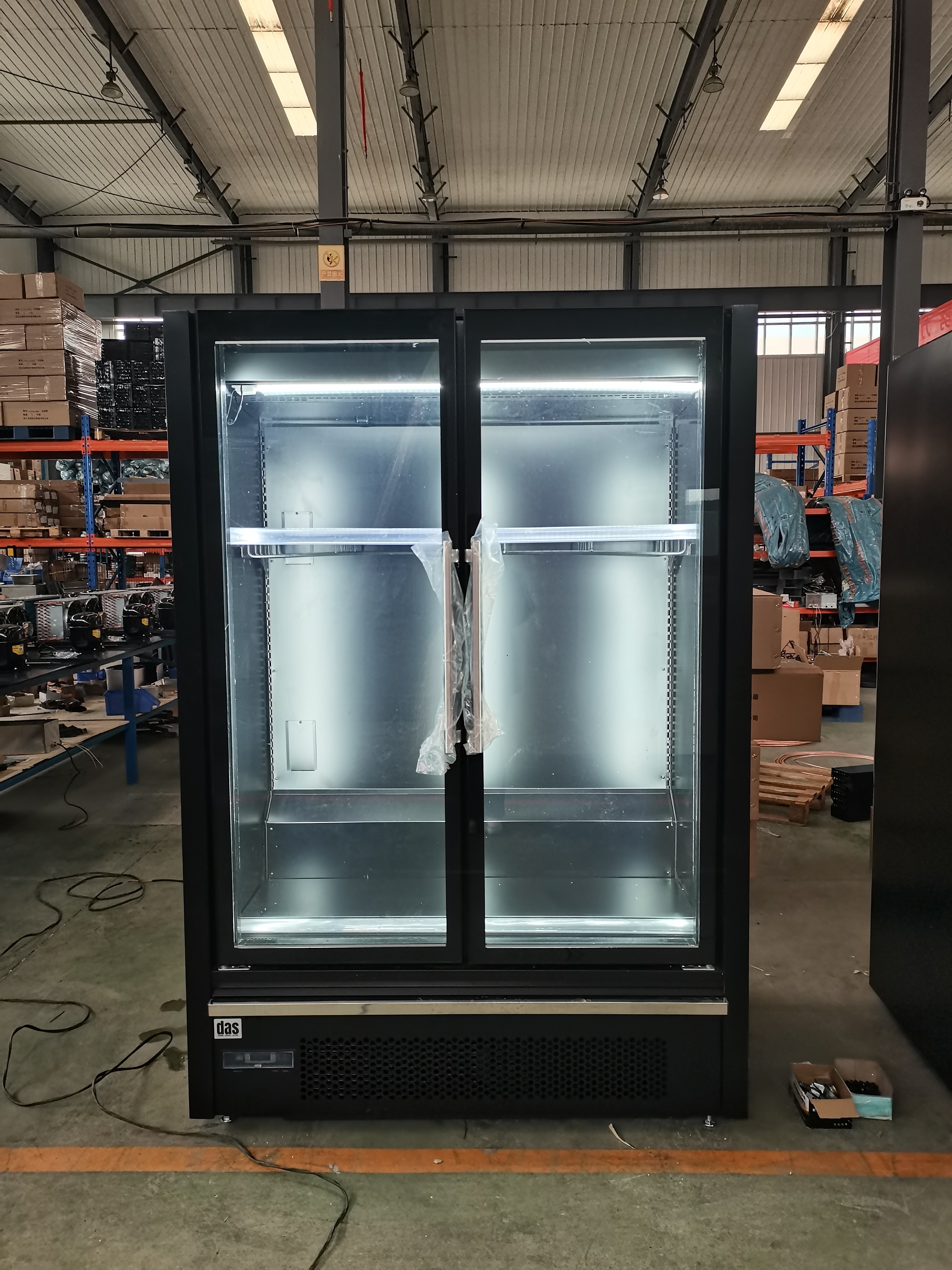 ELF GF 1370mm Glass Door Self-Contained Multideck Freezer Display Cabinet – 840mm Depth, 5 Shelves, Vertical LED, Triple Anti-Fog Glass