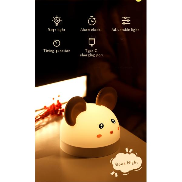 Lâmpada de brinquedo de silicone com silicone suave e 7 cores mudando