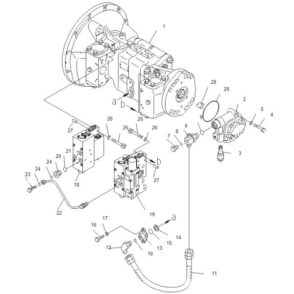 Excavator Main Pump PC220-5 PC220LC-5 Hydraulic Pump 708-25-04061 708-25-04022 708-25-04021 704-24-28230