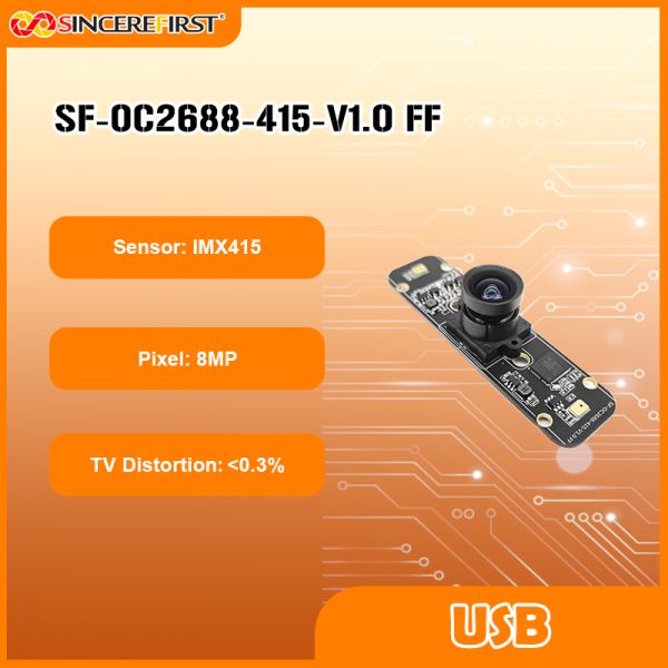 Mini 8MP CIS Sony IMX415 Wide Dynamic Range USB 2.0 Camera Module