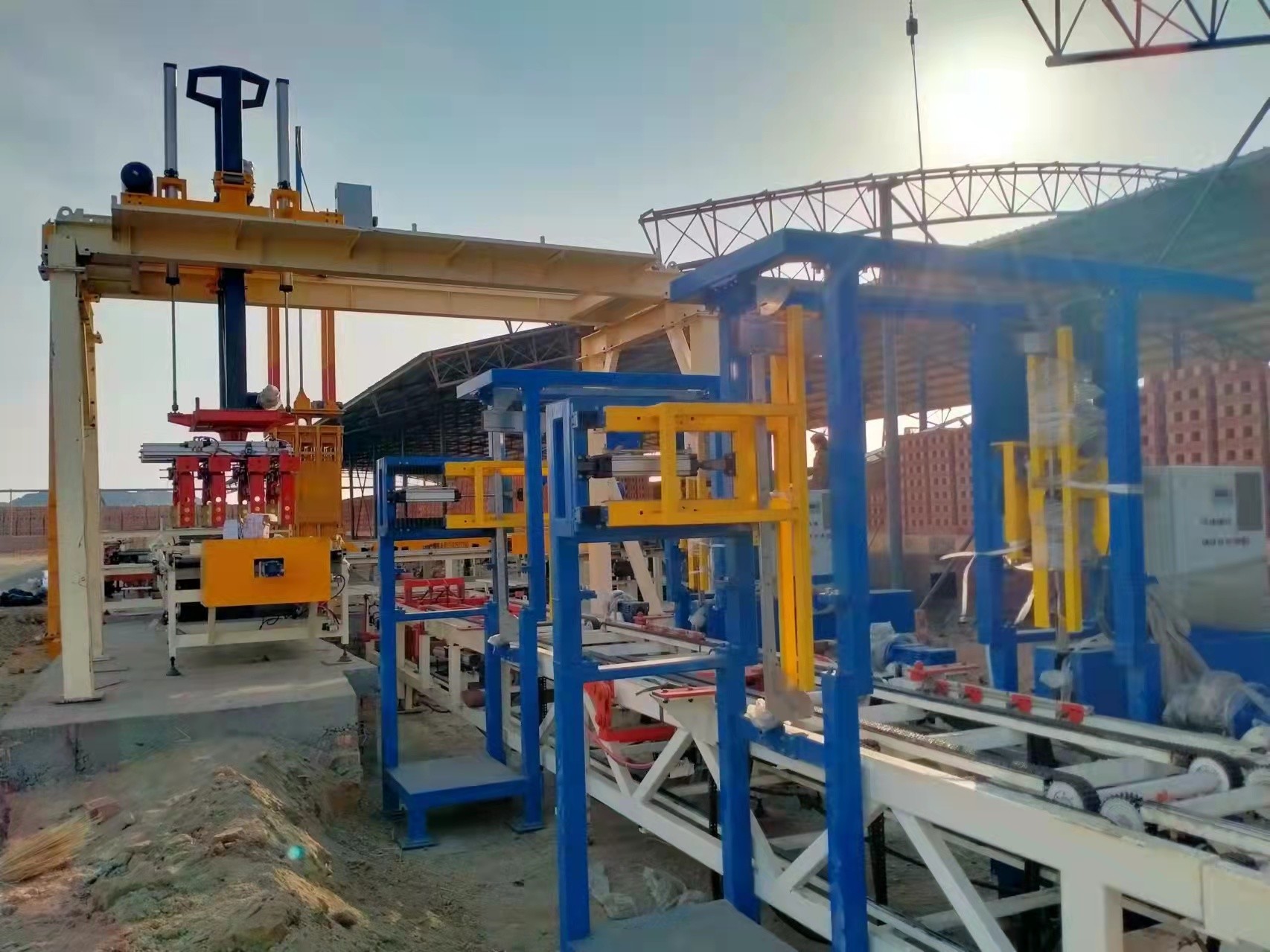 Производственная линия кирпича упаковки машины делать кирпича 40kw ISO автоматическая