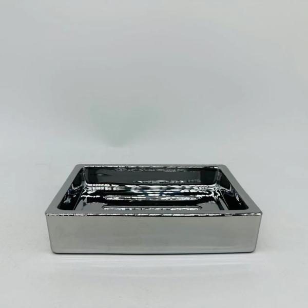 Accessoires de salle de bains en verre noir gradient de forme carrée et rectangulaire accessoires de salle de bain de luxe pinceaux de toilettes distributeur de savon à main