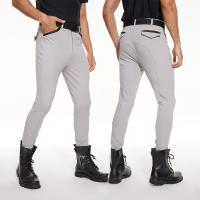 Culasses d'équitation respirables des hauts hommes d'Elestic Grey Knee Silicone Equestrian Pants
