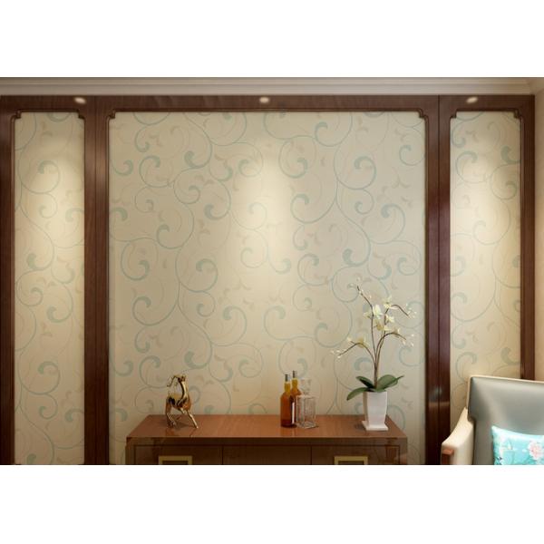 Выбитые обои обоев винила нутряные украшая, серебряных и зеленых современные