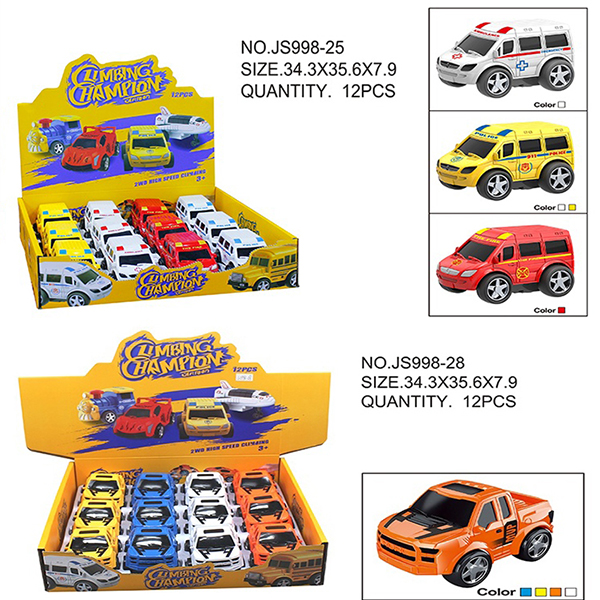 Mini Pull Back Monster Trucks Children's Play Toys Friction Vehicle Big Wheels