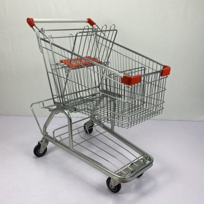 German Chain Grocery Store Shopping Cart Trolley 125L With Chassis And Beer Rack