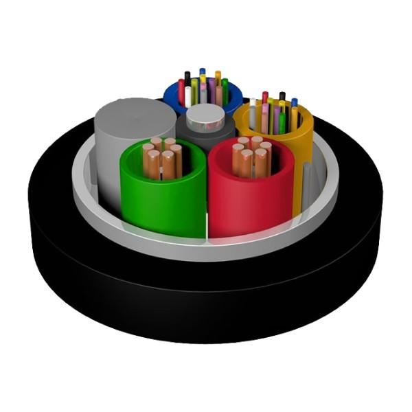 Indoor GDTA 24 Core Fiber Optic Cable With Copper Wire Power Supply