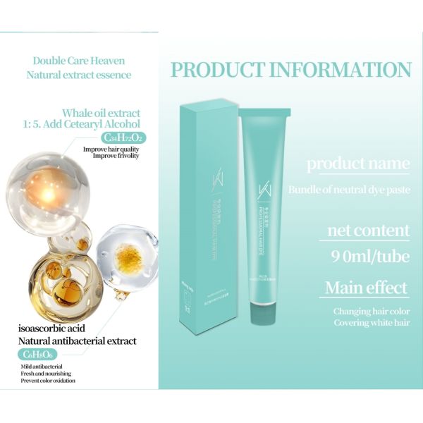 Long-Lasting OEM  Hair Color Cream Raw Material  Professional Salon Use Hair Dye Factory