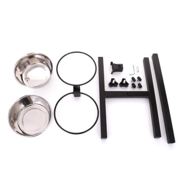 Повышенный набор стойки обедающего кошачьей еды & воды фидера любимца собаки поднятый шарами