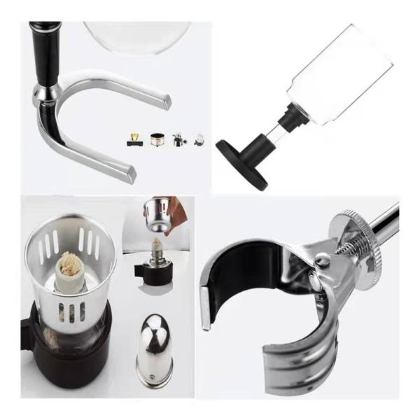 Glass Coffee Pot with Easy Siphon System User-Friendly Portable Syphon Espresso Maker