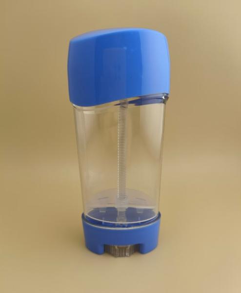 Clear Smooth Lip Balm Packaging with Blue Lid for Lipsticks