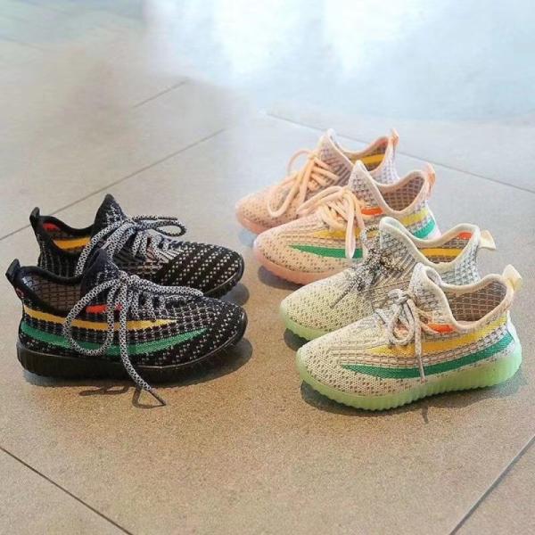 Soft Breathable Kids Flyknit Sports Shoes 25-36 size outdoor hiking running shoes