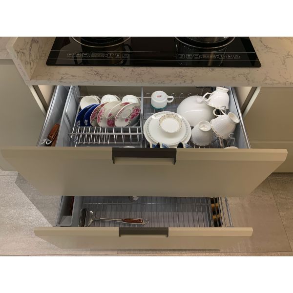 Modern Design Ready to Assemble L Shape Kitchen Cabinet with Eco-Friendly Material