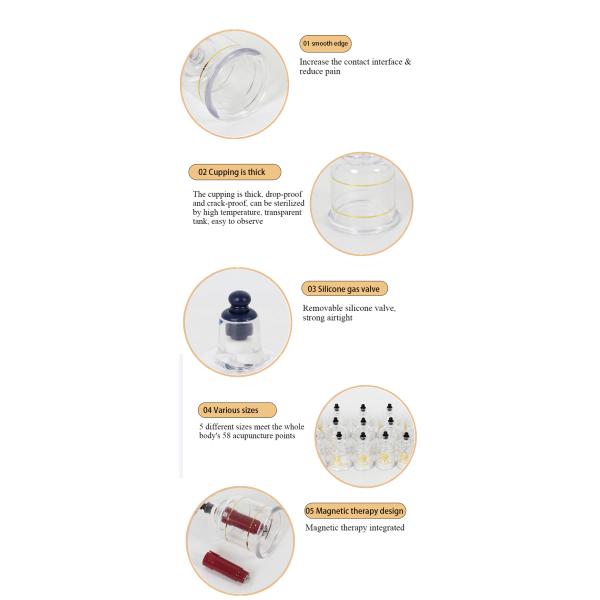 Грудь терапией набора 19pcs Китая чашек Anticellulite заботы тела здоровья придавая форму чашки