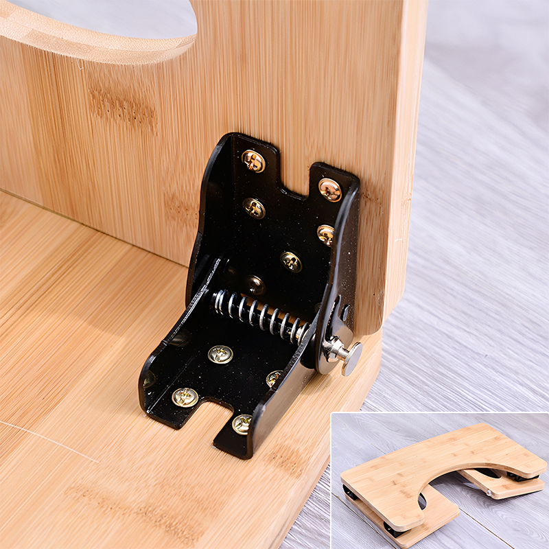 90° Fold in Hidden Self Locking Mute Folding Hinge with Push Button Lock Table Leg Connector Furniture Hardware Fitting