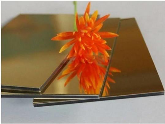 Max Length 6000mm Mirror Aluminum Composite Panel With Surface Gloss 30% 70%