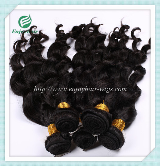 Malaysian 5A virgin hair loose wave weft natural color(can be dye) 10''-26''hair extension