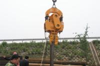 Différents modèles d'équipement de pilotage de piles, feuille de piles, marteau Vibro pour pillage