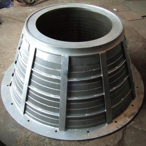 Stainless Steel Centrifuge Wedge Wire Basket For Industry Centrifuge Basket Vibrating Screen Mine Selection