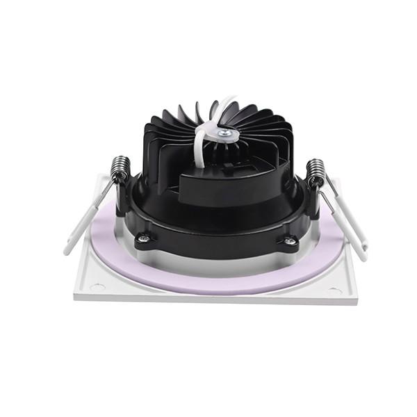 Residential Square Dimmable LED Downlights 3.5inch 9w 5cct Gimbal Cob Type