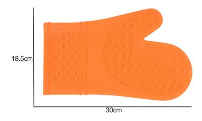 Heat Resistant Silicone Kitchen Glove Microwave Heated Gloves For Baking , Barbecue