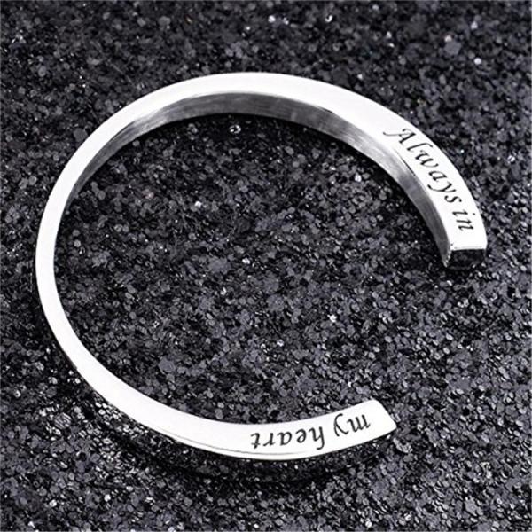 Sample Making Cremation Urn Bracelet Engraved Letter Stainless Steel Waterproof Bracelet