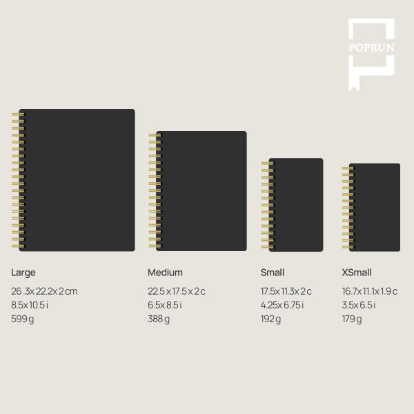 80GSM Ink Resistant Ivory Paper Planner FSC Certified Grey Softcover