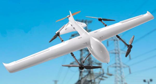 JT-370C UAV à ailes composées de taille moyenne et longue durée, Il peut transporter une charge de 10 kg, ne nécessite aucun équipement pour le décollage, et n'est pas limité par le site.