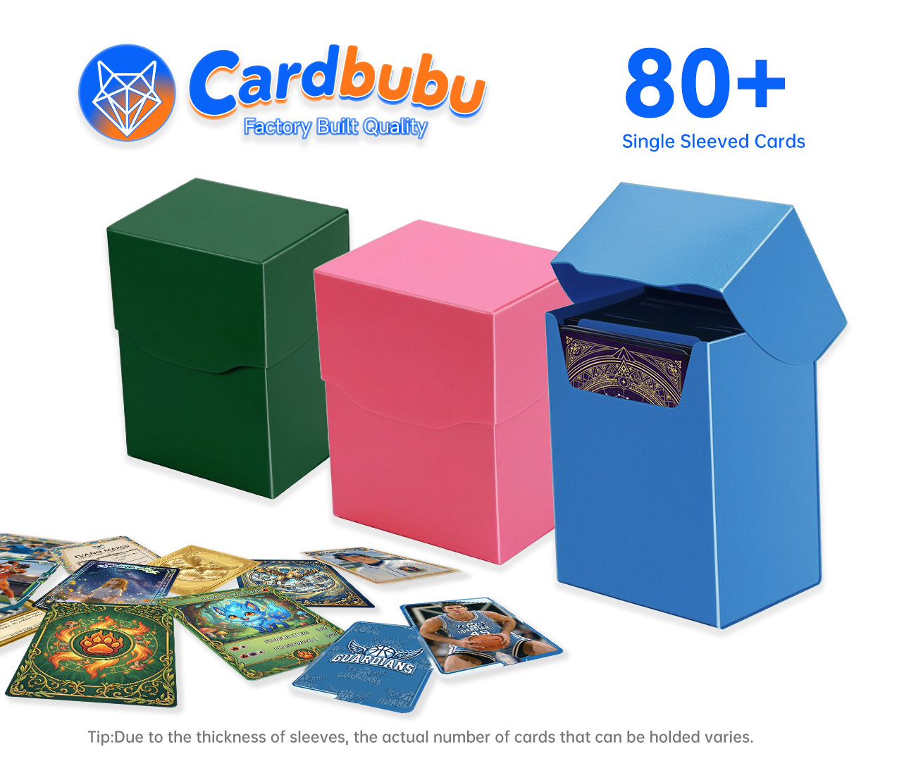 Personalized Secure Plastic Deck Box Secure Blue Trading Card Hard Case