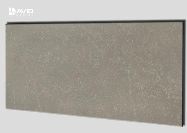 Durability Gray Quartz Slab With White Veins For Making Kitchen Vanity Tops