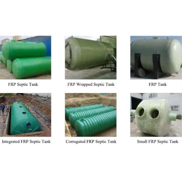 20m3 5000 galones FRP GRP tanque séptico Subterráneo Para la construcción de centros comerciales Centro comercial de la escuela Hospital Biogás tanque séptico